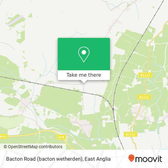 Bacton Road (bacton wetherden), Wetherden Stowmarket map
