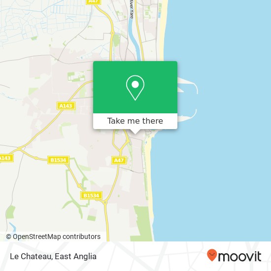 Le Chateau, 25 Springfield Road Gorleston Great Yarmouth NR31 6AD map