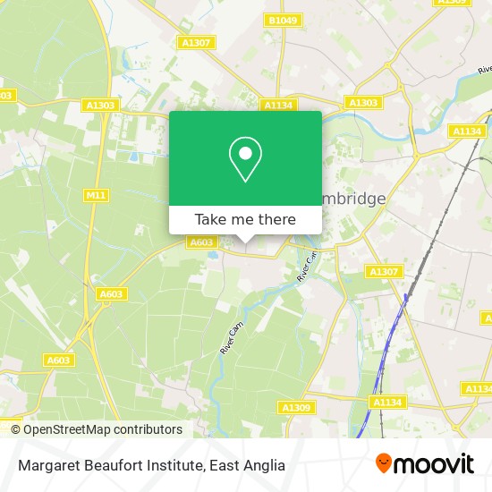 Margaret Beaufort Institute map