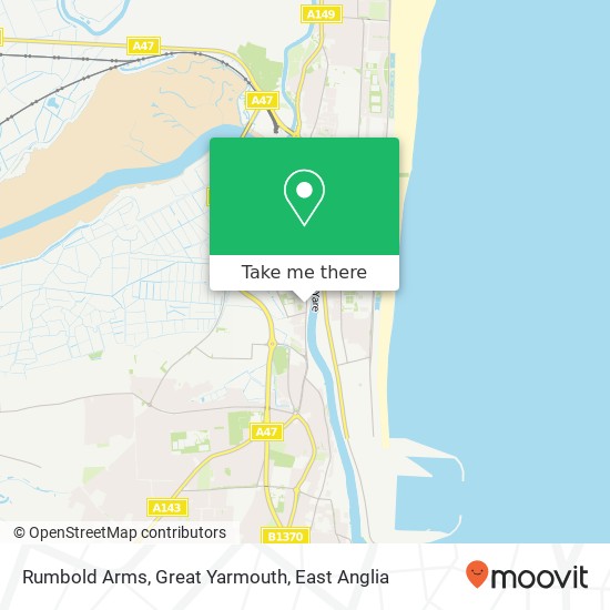 Rumbold Arms, Great Yarmouth map