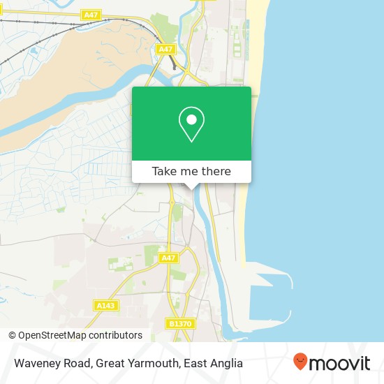 Waveney Road, Great Yarmouth map