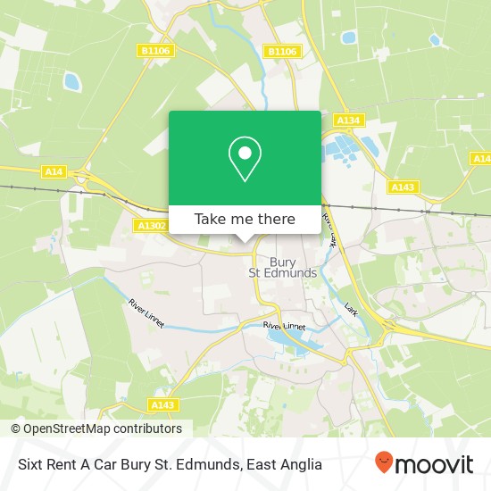 Sixt Rent A Car Bury St. Edmunds, Springfield Road Bury St Edmunds Bury St Edmunds IP33 3AR map