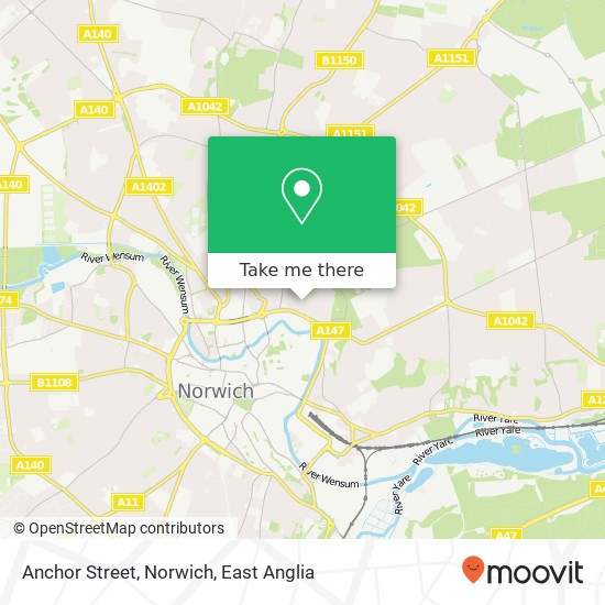 Anchor Street, Norwich map