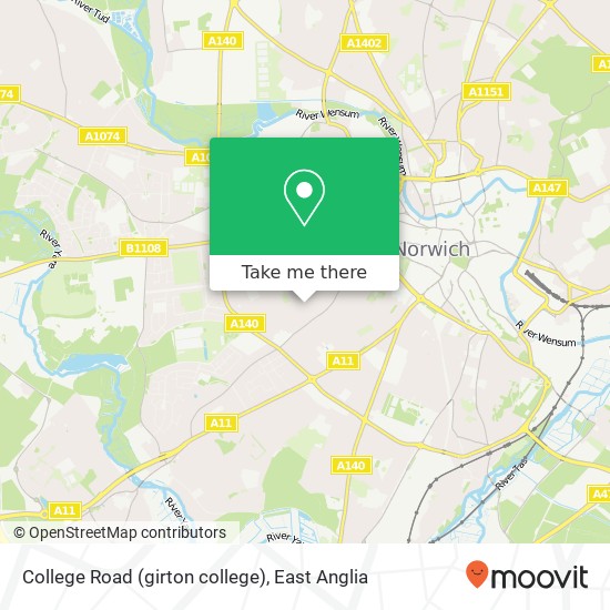 College Road (girton college), Norwich Norwich map