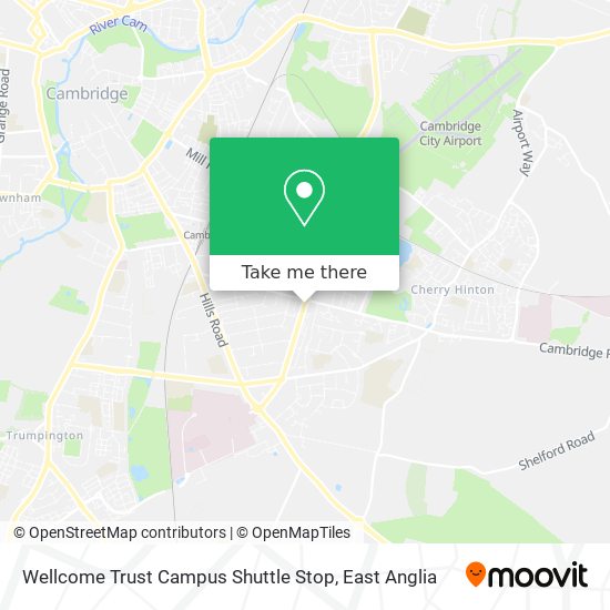 Wellcome Trust Campus Shuttle Stop map