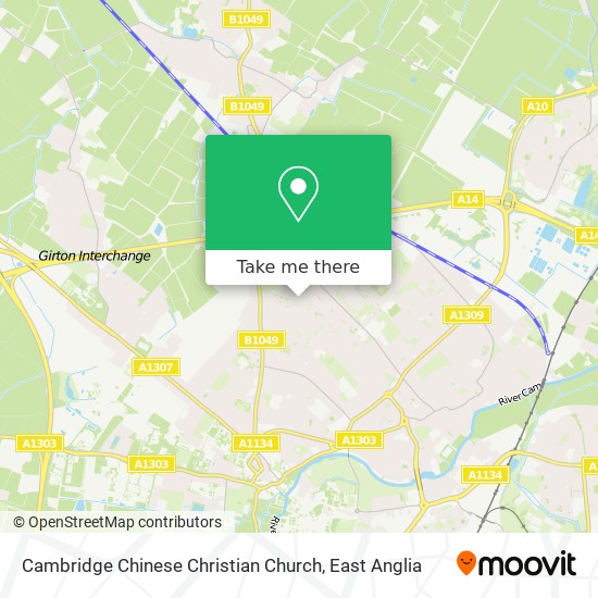 Cambridge Chinese Christian Church map
