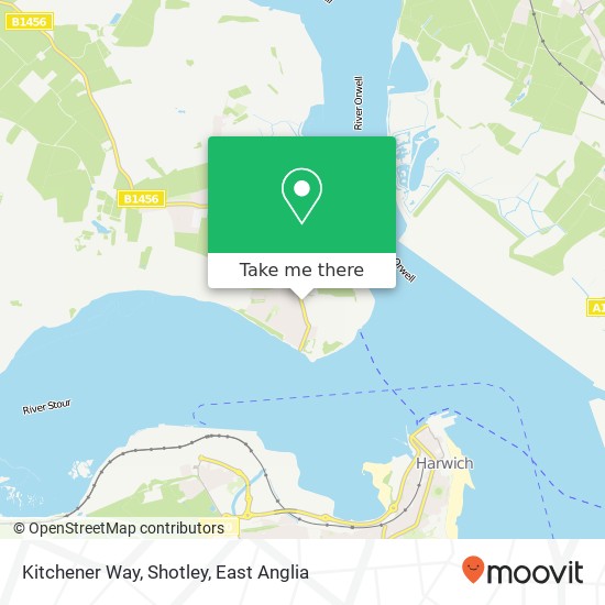 Kitchener Way, Shotley map