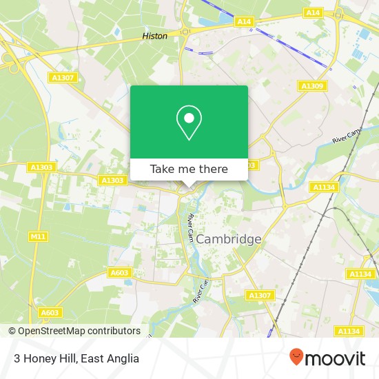 3 Honey Hill, Cambridge Cambridge map