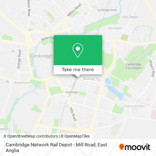 Cambridge Network Rail Depot - Mill Road map