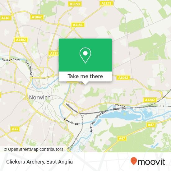 Clickers Archery, 29 Belsize Road Norwich Norwich NR1 4HT map