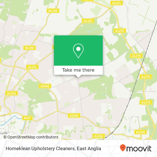 Homeklean Upholstery Cleaners, 11 Woodside Road Norwich Norwich NR7 9HF map