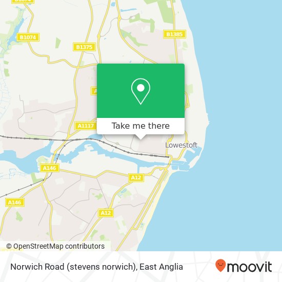 Norwich Road (stevens norwich), Lowestoft Lowestoft map
