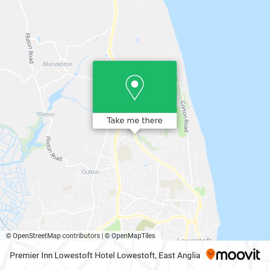 Premier Inn Lowestoft Hotel Lowestoft map