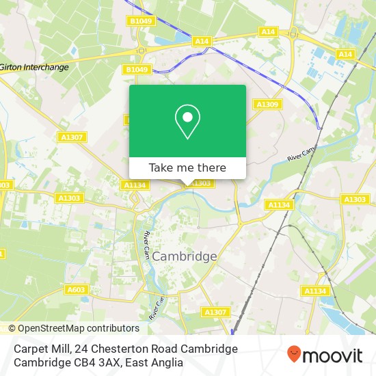 Carpet Mill, 24 Chesterton Road Cambridge Cambridge CB4 3AX map
