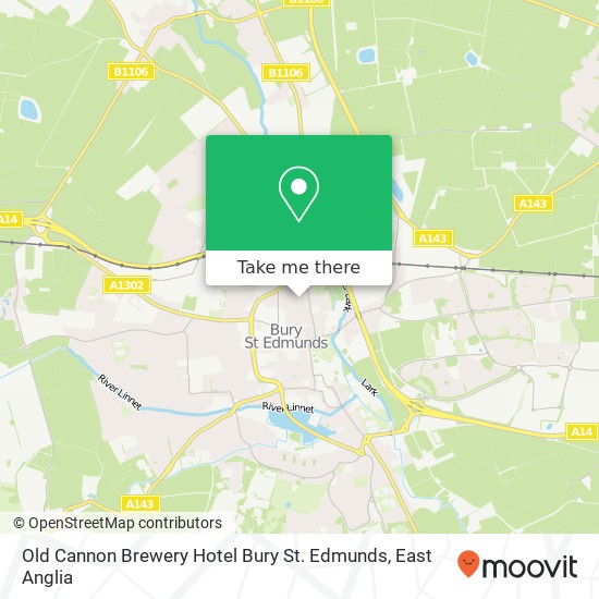 Old Cannon Brewery Hotel Bury St. Edmunds map
