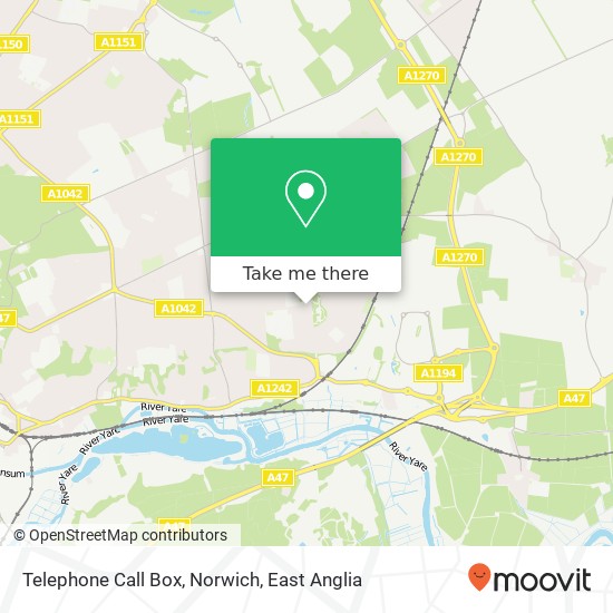 Telephone Call Box, Norwich map