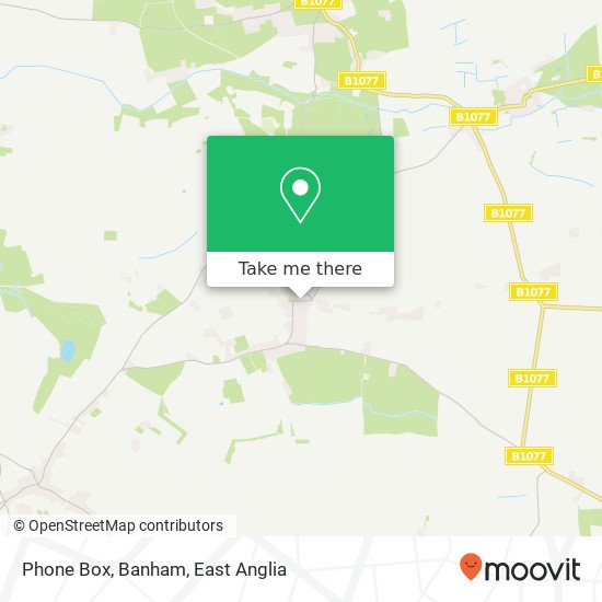Phone Box, Banham map