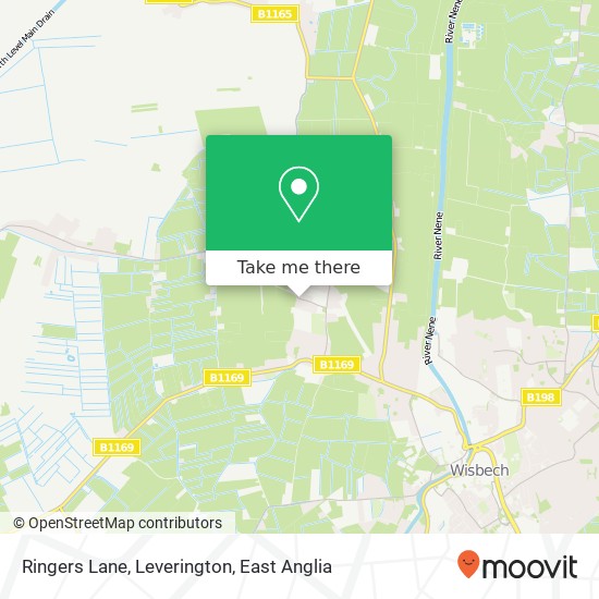 Ringers Lane, Leverington map
