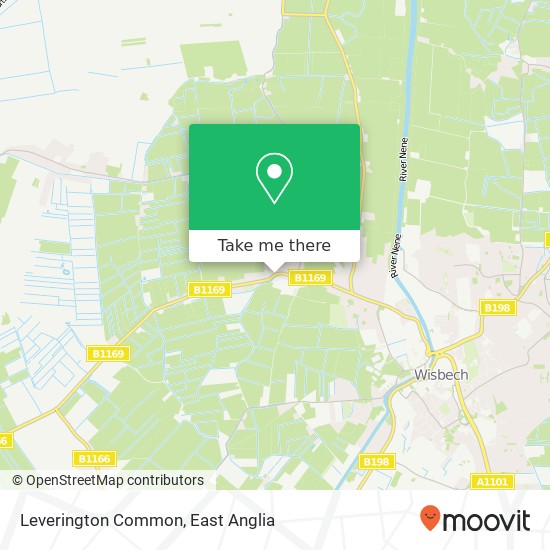 Leverington Common map