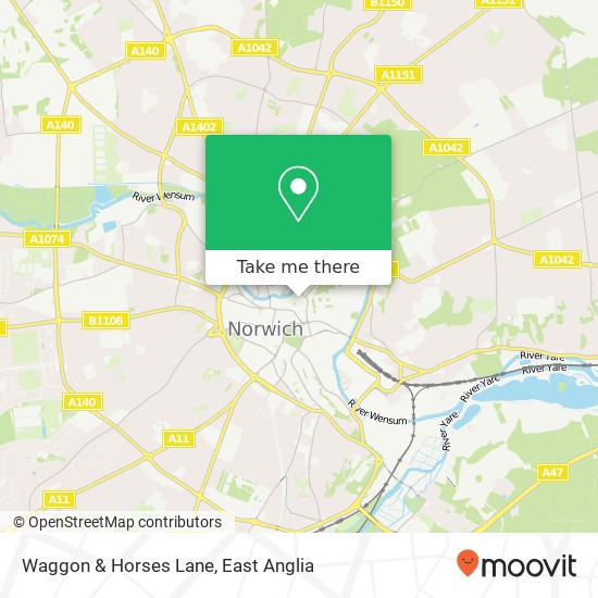 Waggon & Horses Lane, Norwich Norwich map