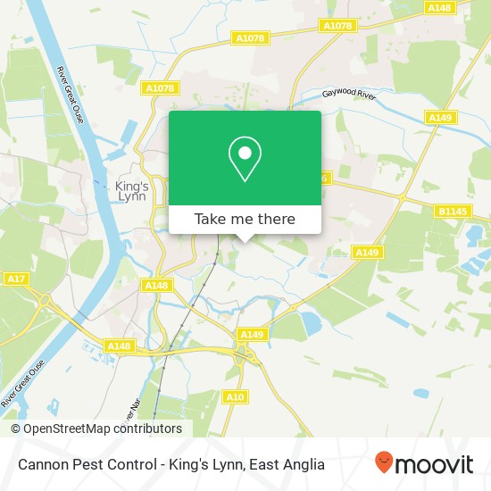 Cannon Pest Control - King's Lynn, Denney Road King's Lynn King's Lynn PE30 4 map