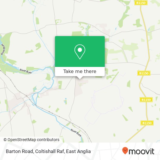 Barton Road, Coltishall Raf map