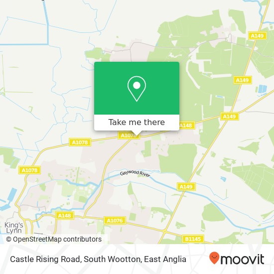 Castle Rising Road, South Wootton map