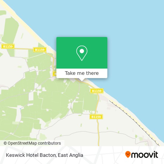 Keswick Hotel Bacton map