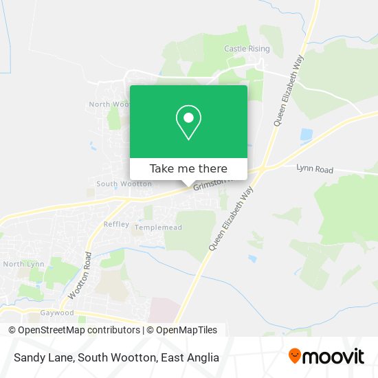 Sandy Lane, South Wootton map