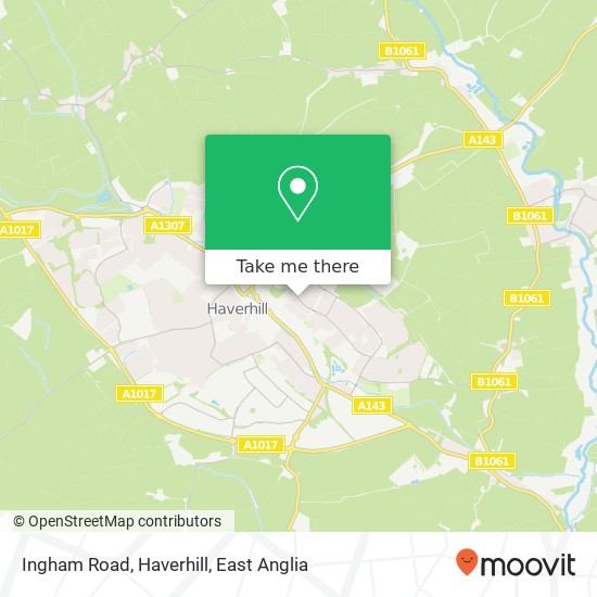 Ingham Road, Haverhill map