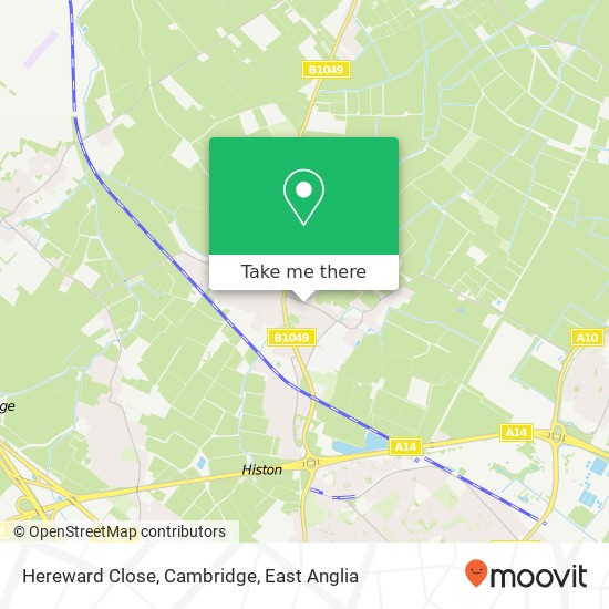 Hereward Close, Cambridge map