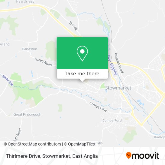 Thirlmere Drive, Stowmarket map