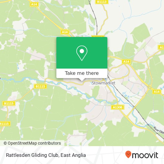 Rattlesden Gliding Club map