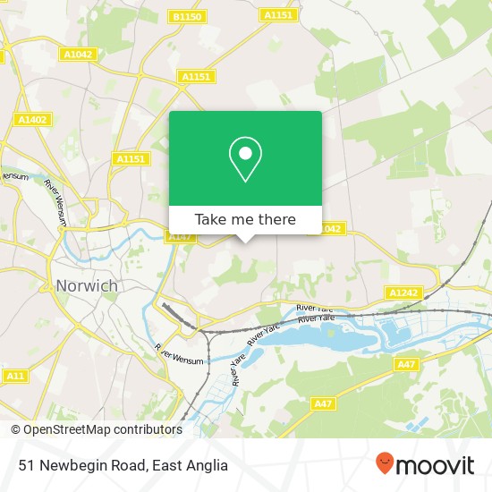 51 Newbegin Road, Norwich Norwich map