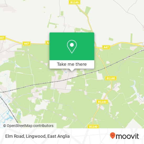 Elm Road, Lingwood map
