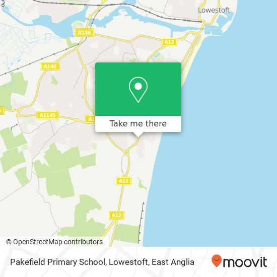 Pakefield Primary School, Lowestoft map