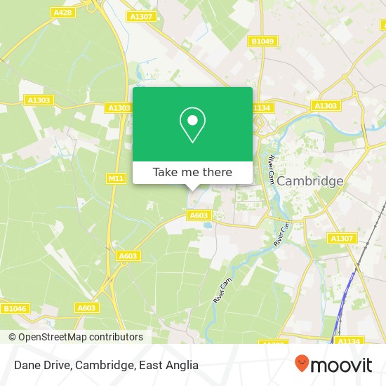 Dane Drive, Cambridge map