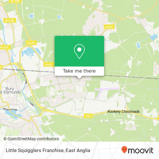 Little Squigglers Franchise, Chaffinch Road Great Barton Bury St Edmunds IP32 7 map