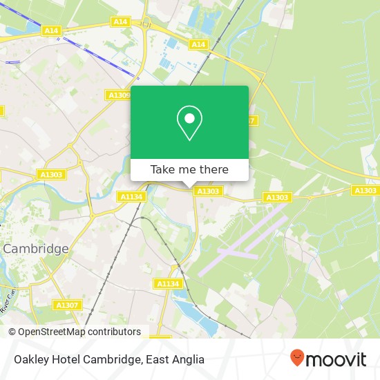 Oakley Hotel Cambridge map