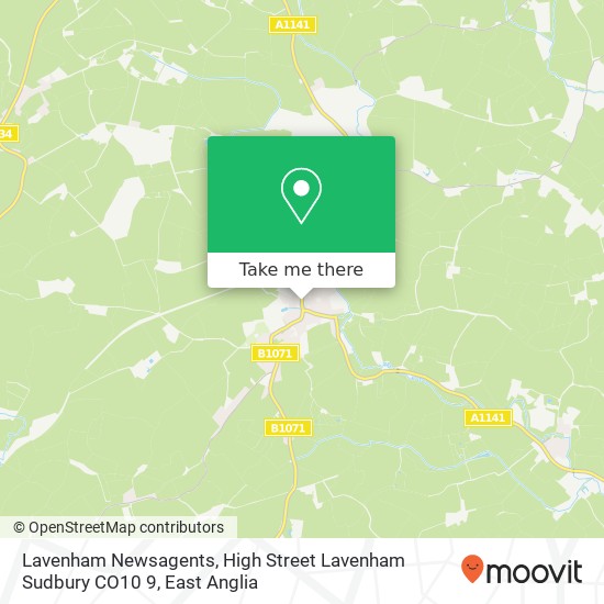 Lavenham Newsagents, High Street Lavenham Sudbury CO10 9 map
