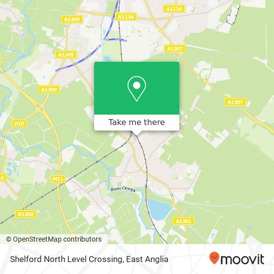 Shelford North Level Crossing map