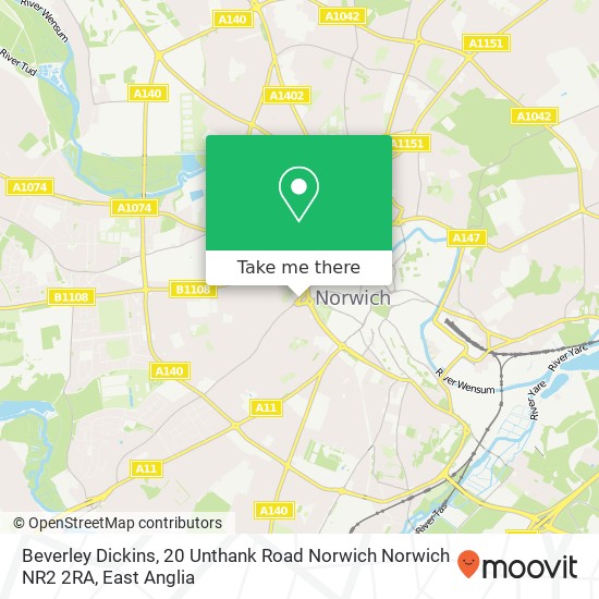 Beverley Dickins, 20 Unthank Road Norwich Norwich NR2 2RA map