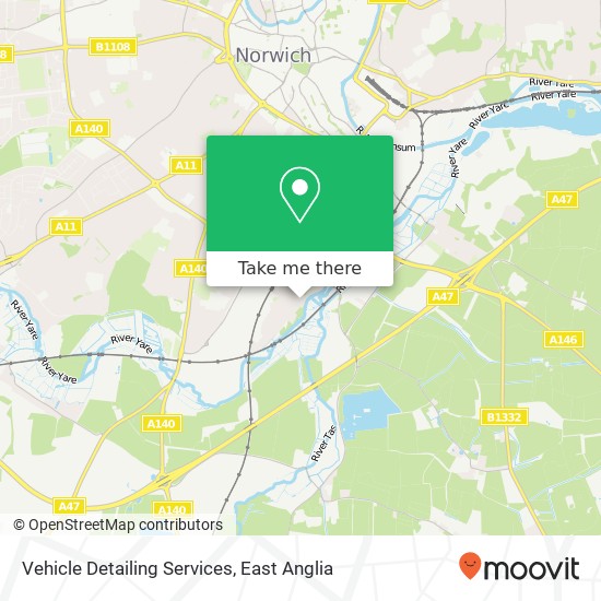 Vehicle Detailing Services, Sandy Lane Norwich Norwich NR1 2NN map