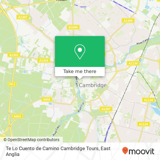 Te Lo Cuento de Camino Cambridge Tours map