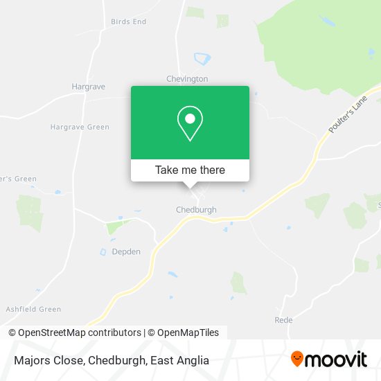 Majors Close, Chedburgh map