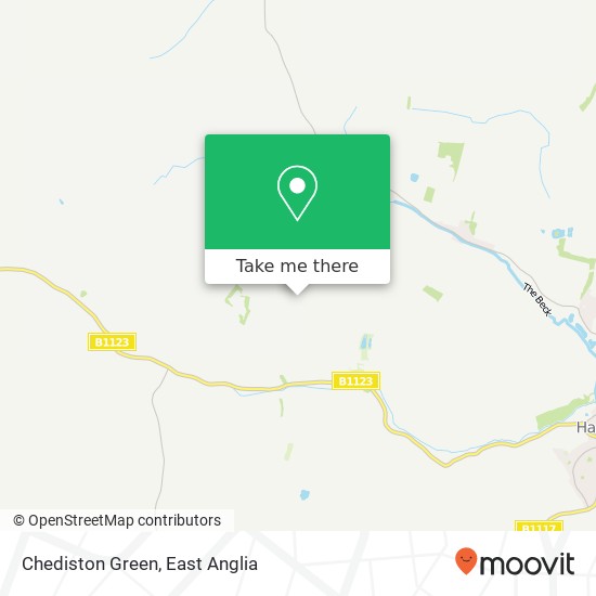 Chediston Green map