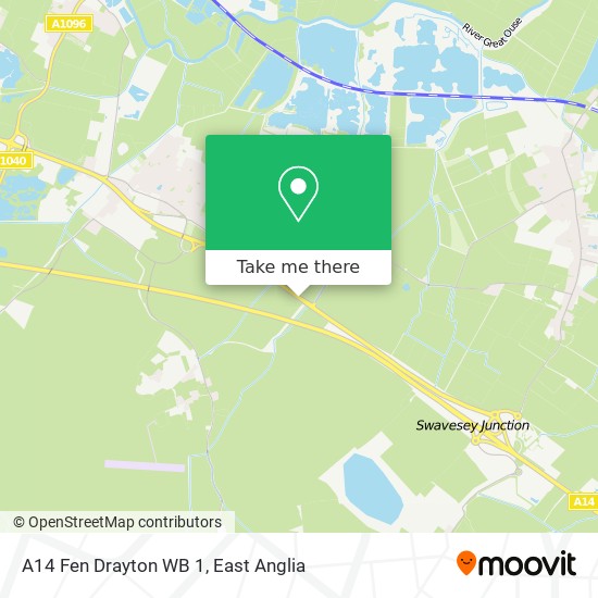 A14 Fen Drayton WB 1 map