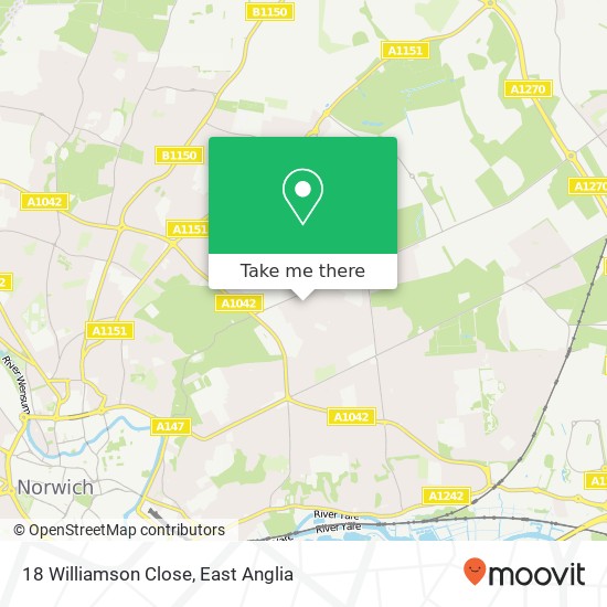 18 Williamson Close, Norwich Norwich map
