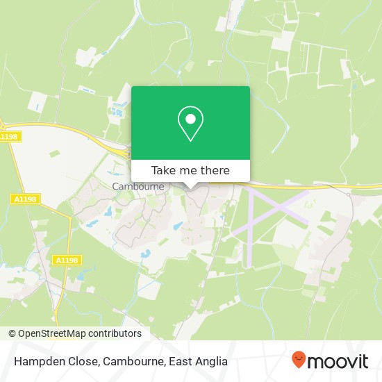 Hampden Close, Cambourne map