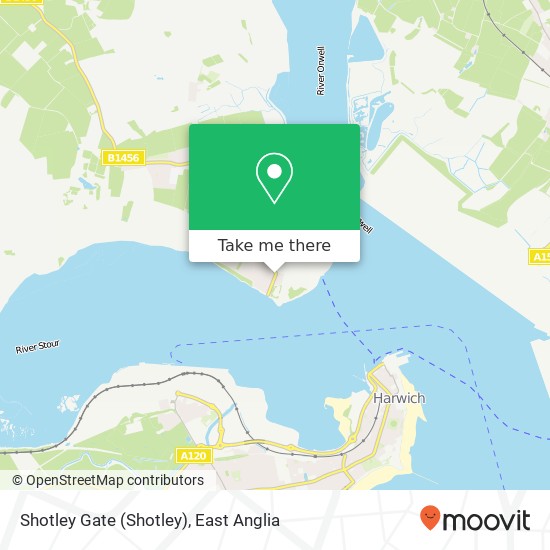 Shotley Gate map